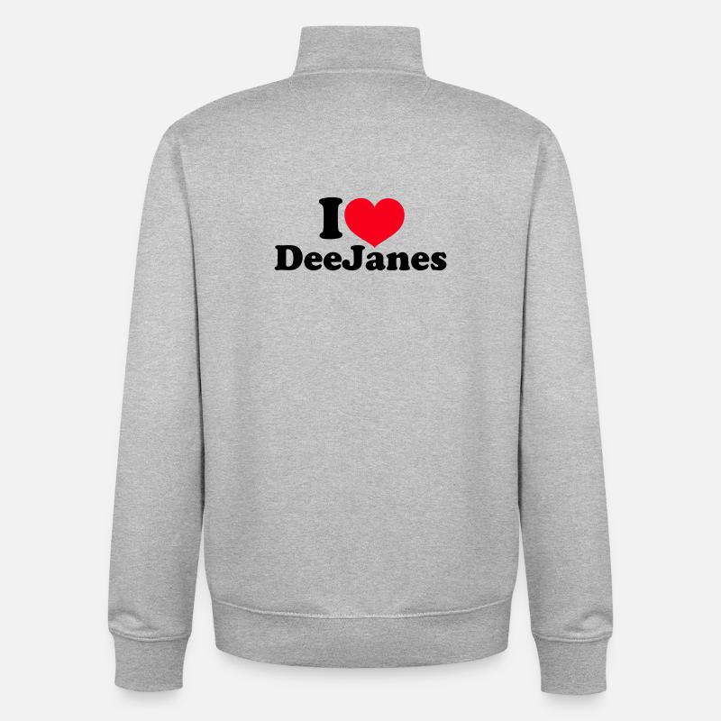 J’adore les DeeJanes - Sweat zippé unisexe en coton bio Stanley/Stella - gris chiné