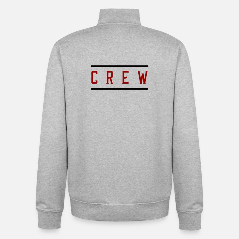 crew - Unisex Organic Zip Sweatshirt by Stanley/Stella - heather grey