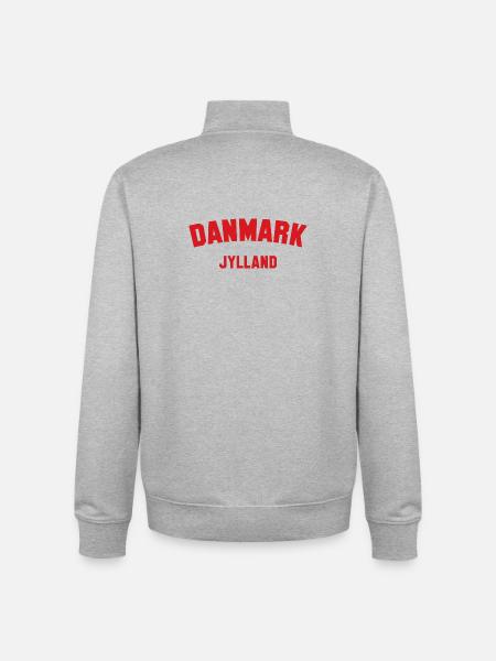 JYLLAND Denmark Dänemark - Unisex Organic Zip Sweatshirt by Stanley/Stella - heather grey