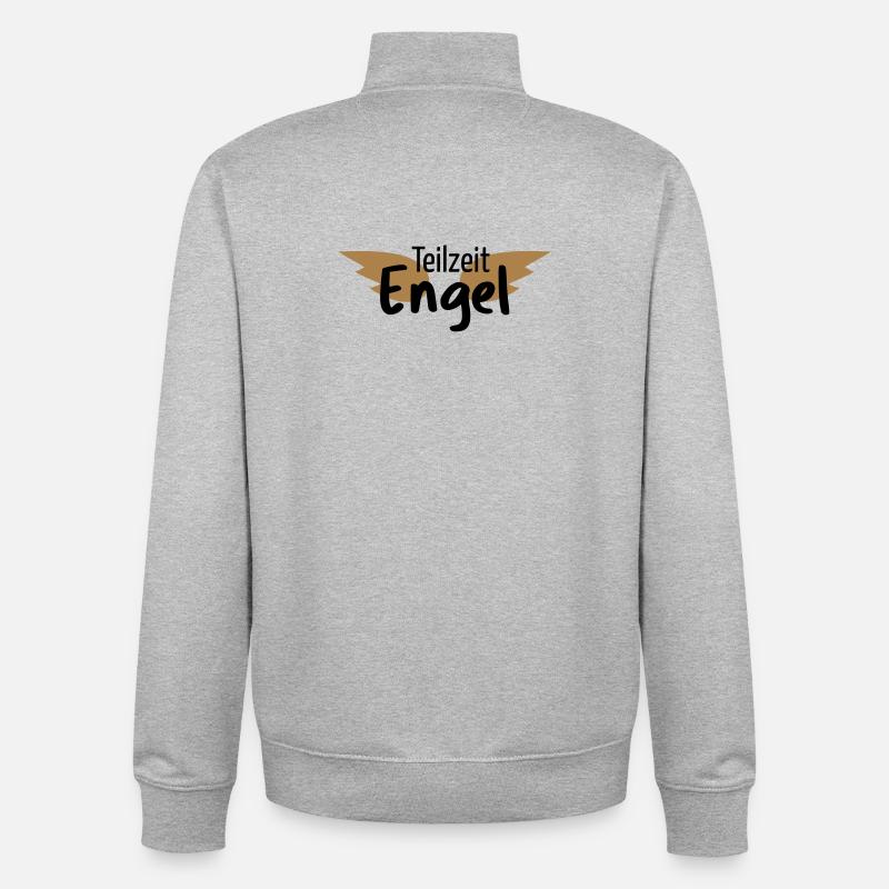 Engel Teilzeitengel Flügel Held Heldin Geschenk - Unisex Organic Zip Sweatshirt von Stanley/Stella - Grau meliert