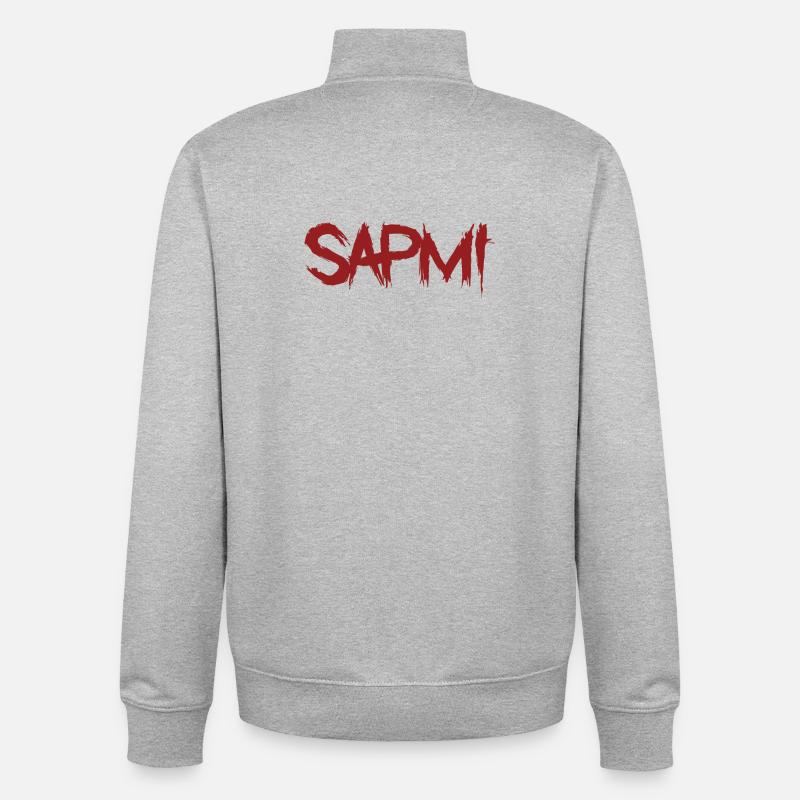 Sapmi - Sweat zippé unisexe en coton bio Stanley/Stella - gris chiné