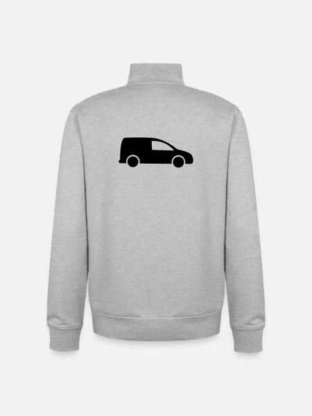 Van logo Delivery - Unisex Organic Zip Sweatshirt by Stanley/Stella - heather grey