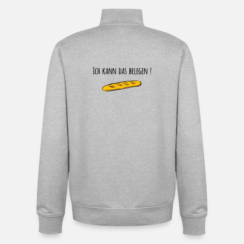 Baguette - Sweat zippé unisexe en coton bio Stanley/Stella - gris chiné