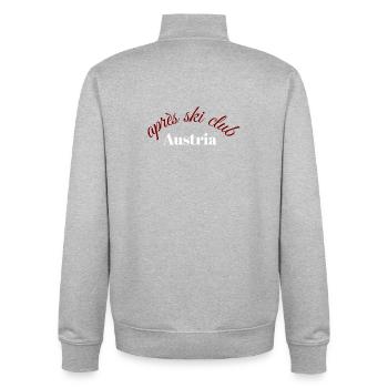 Après Ski Club Austria - Sweat zippé unisexe en coton bio Stanley/Stella - gris chiné - Dos - AI Model Male 185 light (185cm)