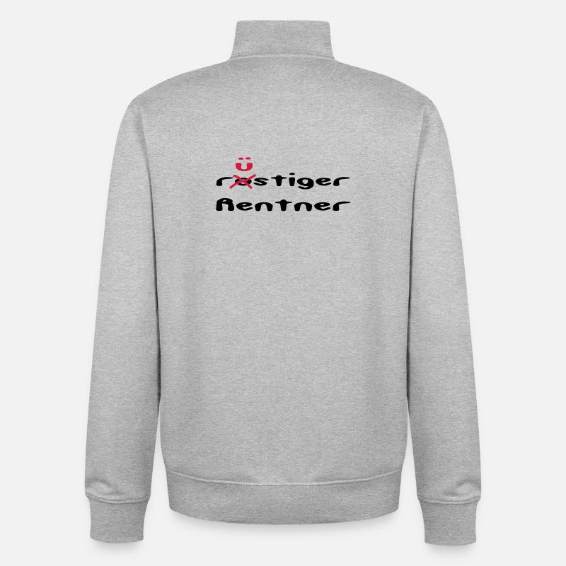 rostiger/rüstiger Rentner - Unisex Organic Zip Sweatshirt von Stanley/Stella - Grau meliert