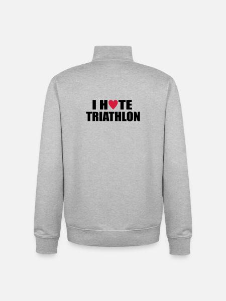 triathlon - Unisex Organic Zip Sweatshirt by Stanley/Stella - heather grey