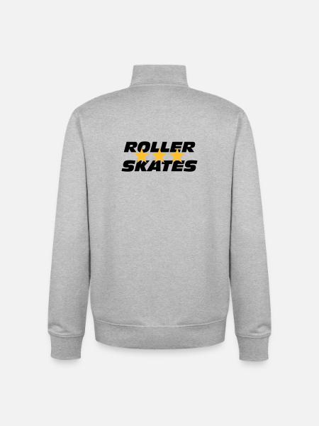 Roller Skates - Sweat zippé unisexe en coton bio Stanley/Stella - gris chiné