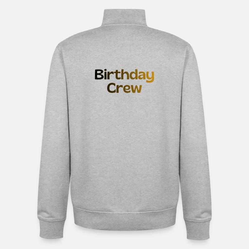 Équipe d’anniversaire - Sweat zippé unisexe en coton bio Stanley/Stella - gris chiné