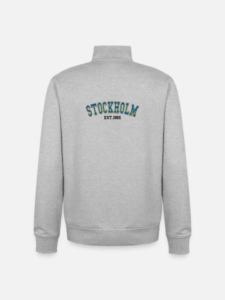 Stockholm Est.1965 - Unisex Organic Zip Sweatshirt von Stanley/Stella - Grau meliert