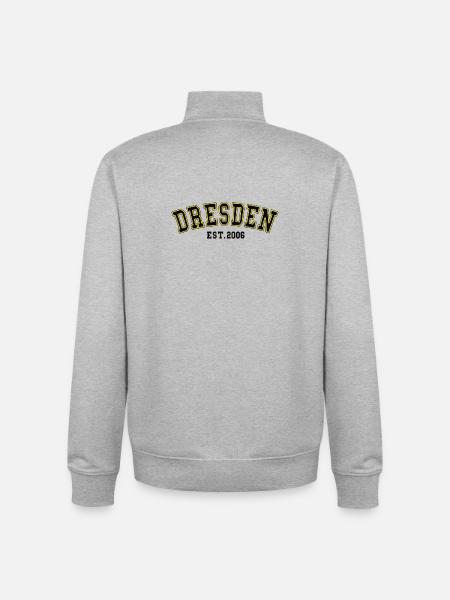 Dresden Est. 2006 - Unisex Organic Zip Sweatshirt by Stanley/Stella - heather grey
