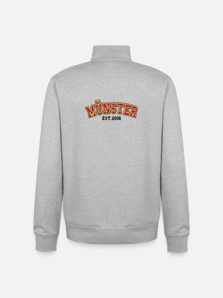 Münster Est. 2006 - Unisex Organic Zip Sweatshirt by Stanley/Stella - heather grey