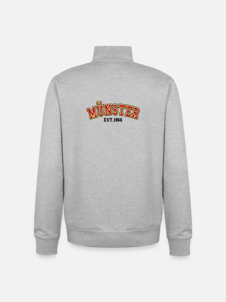 Münster Est. 1966 - Unisex Organic Zip Sweatshirt by Stanley/Stella - heather grey