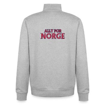 Norwegens Retro-Emblem - Unisex Organic Zip Sweatshirt von Stanley/Stella - Grau meliert - Hinten - AI Model Male 185 light (185cm)