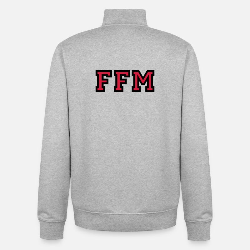 Frankfurt am Main FFM College Style - Unisex Organic Zip Sweatshirt von Stanley/Stella - Grau meliert