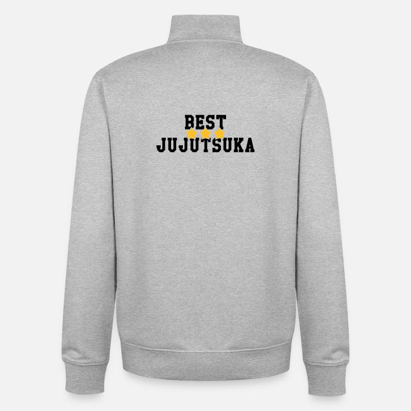 Jiu Jitsu / Jujutsu / Jiujitsu / Art Martial - Sweat zippé unisexe en coton bio Stanley/Stella - gris chiné