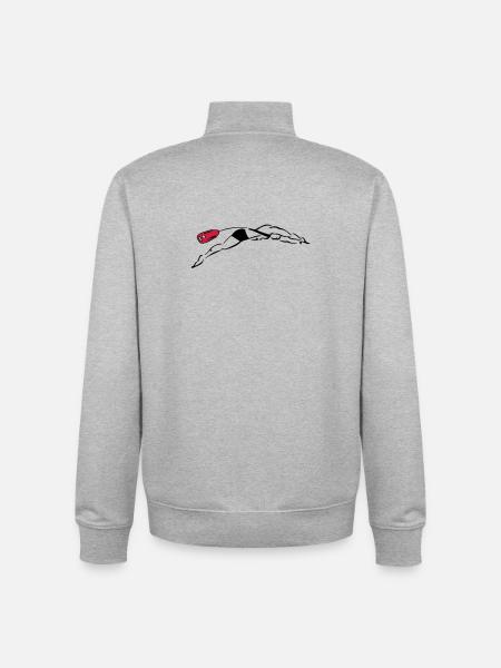 lifeguard plunge - Unisex Organic Zip Sweatshirt by Stanley/Stella - heather grey