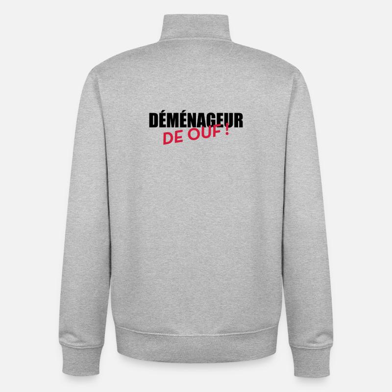 frachtführer / möbelpacker / mover / bewegen - Unisex Organic Zip Sweatshirt von Stanley/Stella - Grau meliert