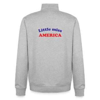 Miss America - Unisex Organic Zip Sweatshirt by Stanley/Stella - heather grey - Back - AI Model Male 185 light (185cm)