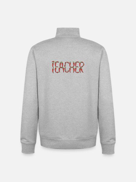 Professeur de chili - Sweat zippé unisexe en coton bio Stanley/Stella - gris chiné
