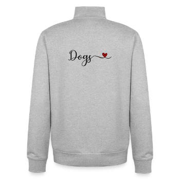 Hund - Unisex Organic Zip Sweatshirt von Stanley/Stella - Grau meliert - Hinten - AI Model Male 185 light (185cm)