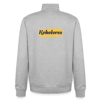Heute mal wieder totaler Kokolores - Unisex Organic Zip Sweatshirt von Stanley/Stella - Grau meliert - Hinten - AI Model Male 185 light (185cm)