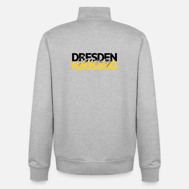 Dresden Germany - Unisex Organic Zip Sweatshirt von Stanley/Stella - Grau meliert