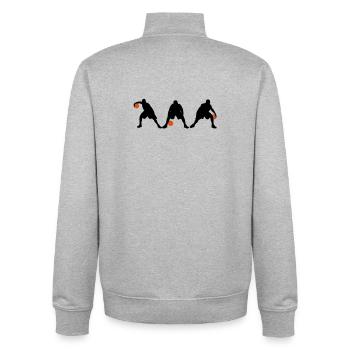 basketball - Sweat zippé unisexe en coton bio Stanley/Stella - gris chiné - Dos - AI Model Male 185 light (185cm)