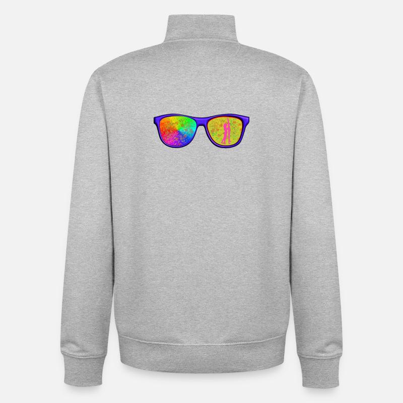 Cap mit Brille - Unisex Organic Zip Sweatshirt von Stanley/Stella - Grau meliert