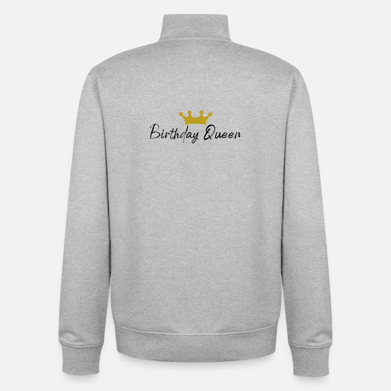 Fête d'anniversaire - Sweat zippé unisexe en coton bio Stanley/Stella - gris chiné