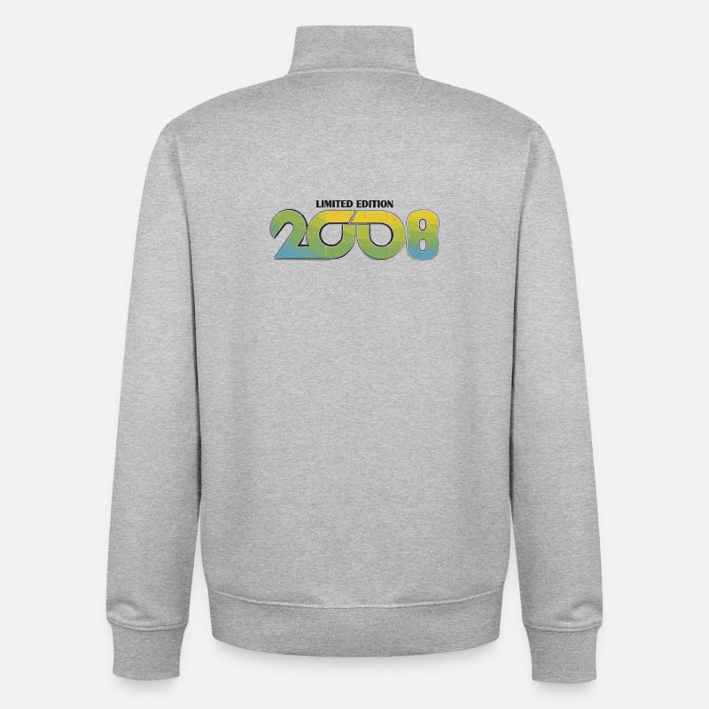 Edition Limitée 2008 Rétro - Sweat zippé unisexe en coton bio Stanley/Stella - gris chiné