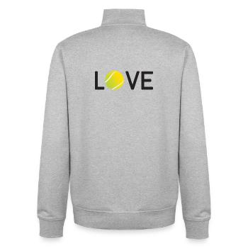 Tennis Lover - Unisex Organic Zip Sweatshirt by Stanley/Stella - heather grey - Back - AI Model Male 185 light (185cm)