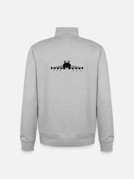 Agriculture tractor farm - Unisex Organic Zip Sweatshirt by Stanley/Stella - heather grey