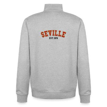 Sevilla gegründet 1976 - Unisex Organic Zip Sweatshirt von Stanley/Stella - Grau meliert - Hinten - AI Model Male 185 light (185cm)