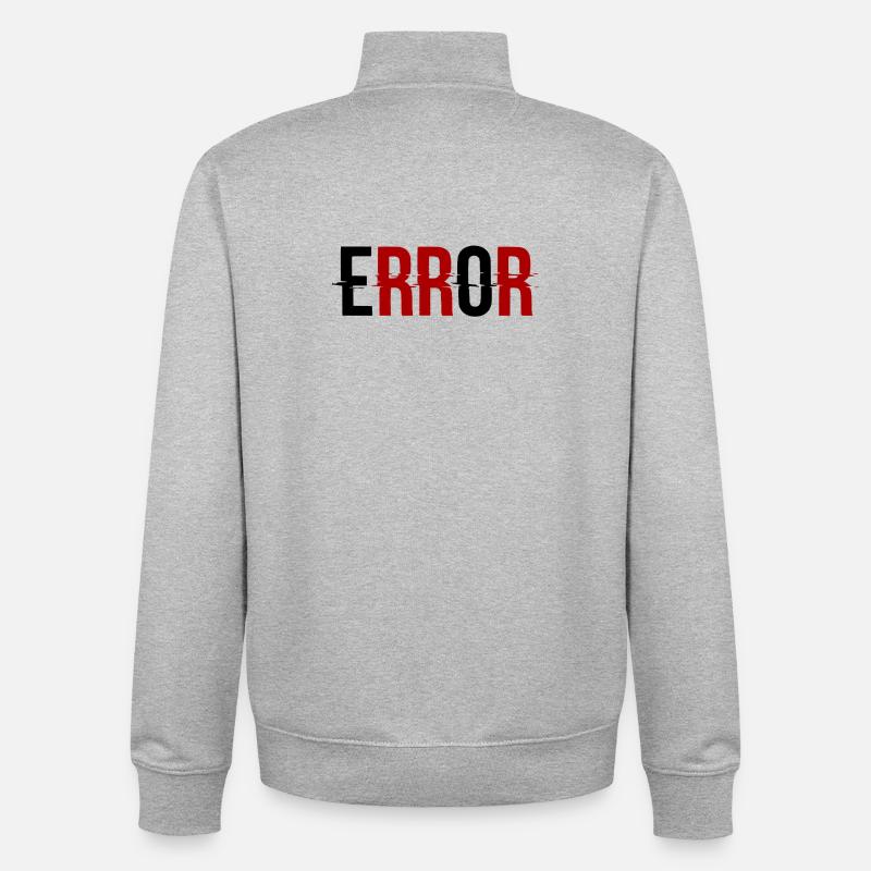 Error Fehlermeldung Glitch-Design - Unisex Organic Zip Sweatshirt von Stanley/Stella - Grau meliert
