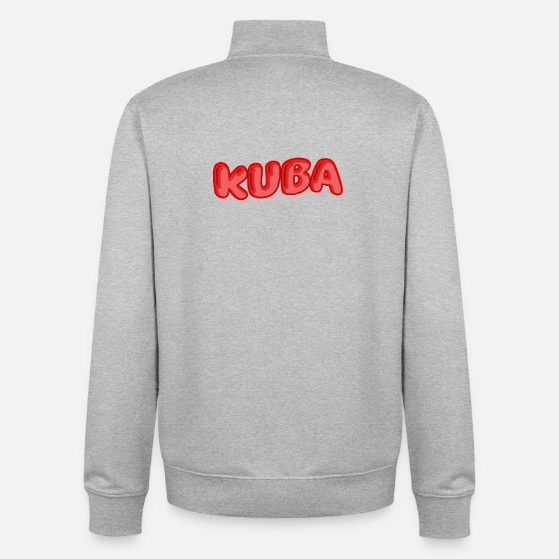 La bande dessinée Cuba - Sweat zippé unisexe en coton bio Stanley/Stella - gris chiné