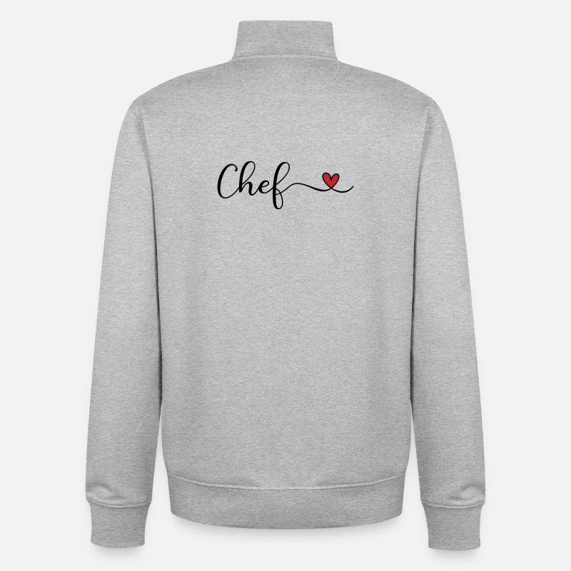 chef - Unisex Organic Zip Sweatshirt by Stanley/Stella - heather grey