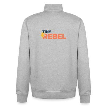 Winziger Rebell - Unisex Organic Zip Sweatshirt von Stanley/Stella - Grau meliert - Hinten - AI Model Male 185 light (185cm)