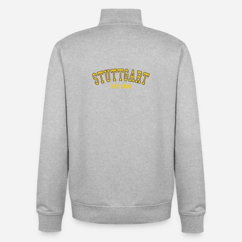 Stuttgart Est. 2005 - Sweat zippé unisexe en coton bio Stanley/Stella - gris chiné