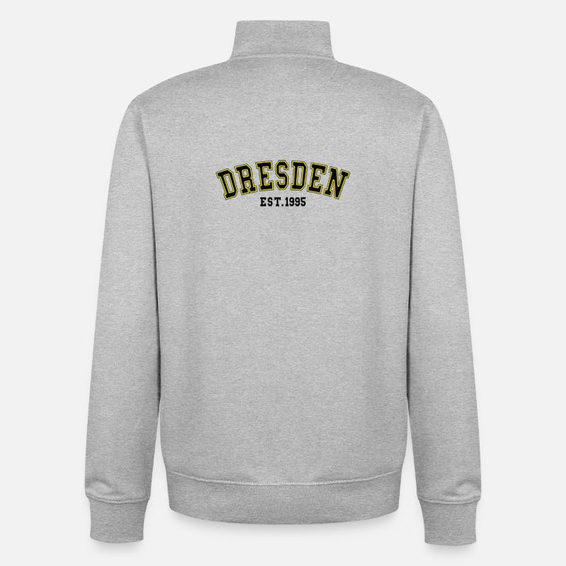 Dresden Est. 1995 - Unisex Organic Zip Sweatshirt von Stanley/Stella - Grau meliert
