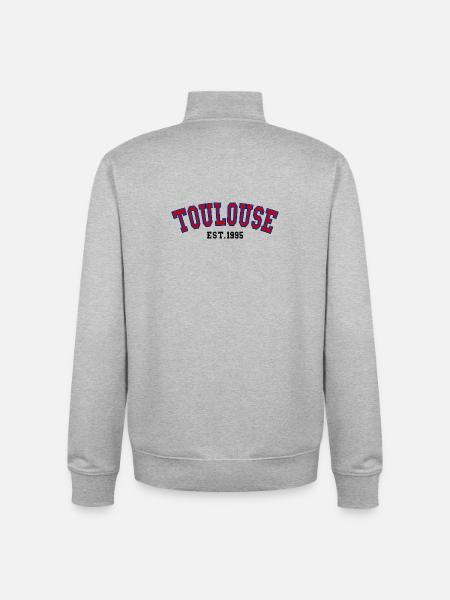 Toulouse Est. 1995 - Unisex Organic Zip Sweatshirt von Stanley/Stella - Grau meliert
