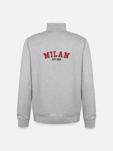 Milan Est. 1976 - Unisex Organic Zip Sweatshirt by Stanley/Stella - heather grey