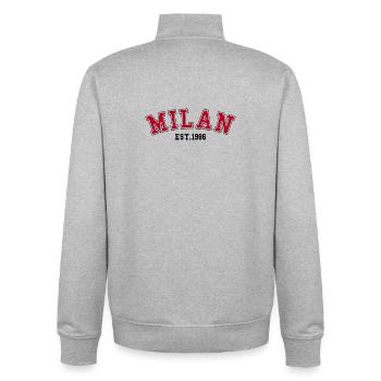 Milan Est. 1986 - Unisex Organic Zip Sweatshirt by Stanley/Stella - heather grey - Back - AI Model Male 185 light (185cm)