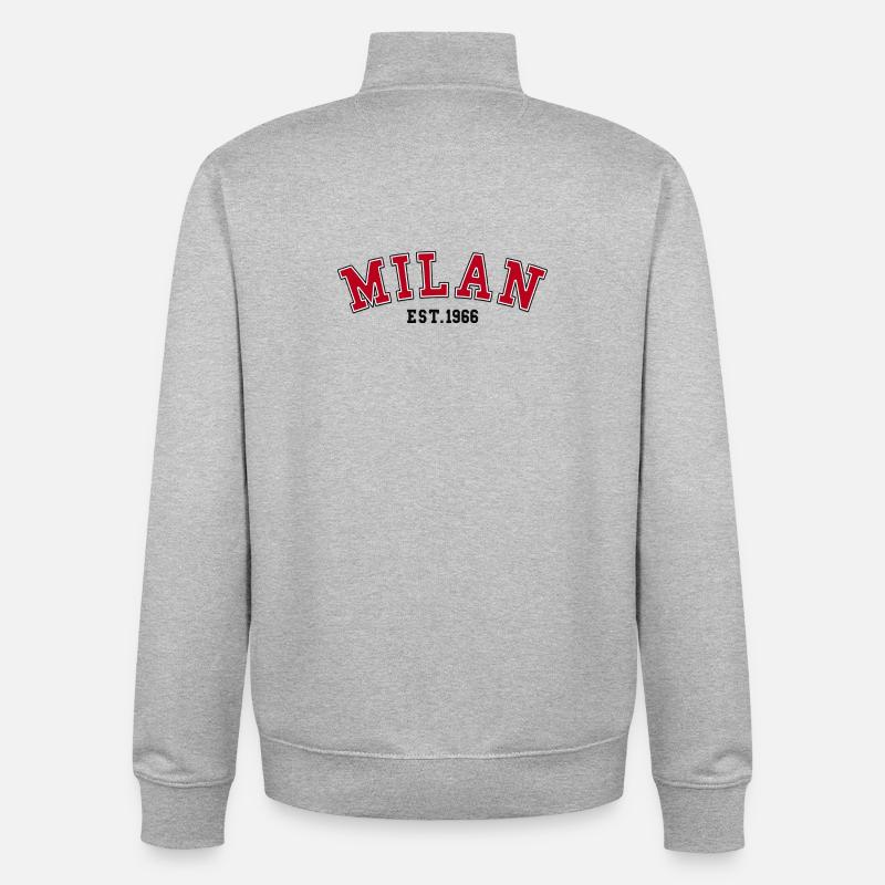 Mailand, gegründet 1966 - Unisex Organic Zip Sweatshirt von Stanley/Stella - Grau meliert