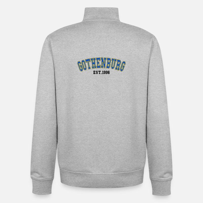 Göteborg Fondée en 1996 - Sweat zippé unisexe en coton bio Stanley/Stella - gris chiné