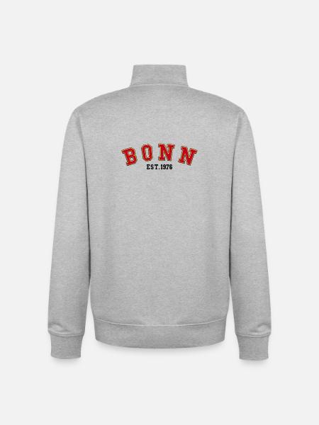 Bonn Est. 1976 - Unisex Organic Zip Sweatshirt by Stanley/Stella - heather grey