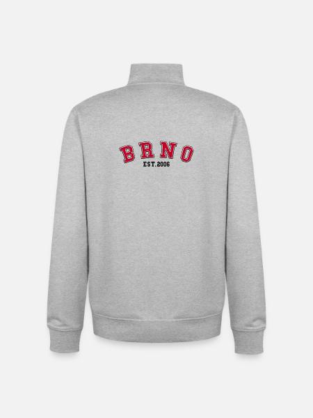 Brno Est. 2006 - Unisex Organic Zip Sweatshirt by Stanley/Stella - heather grey