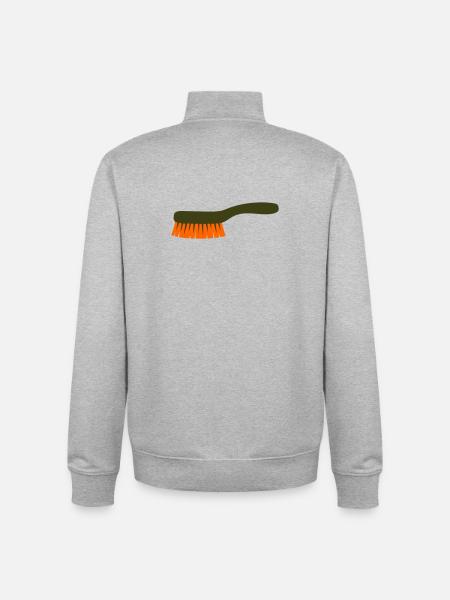 Mushroom Brush Tool Collector - Unisex Organic Zip Sweatshirt by Stanley/Stella - heather grey