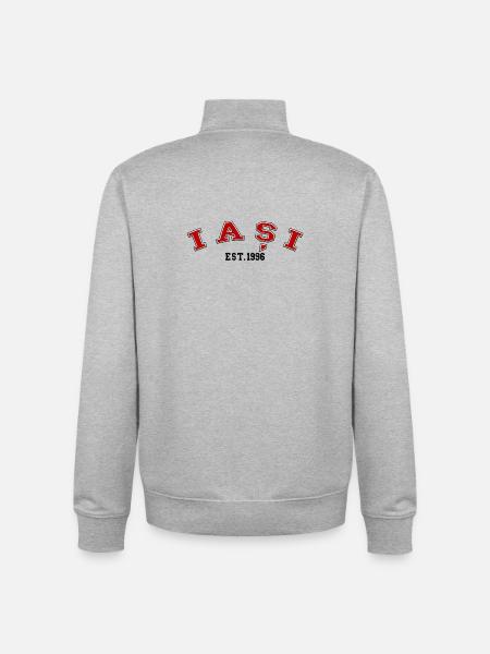Iași Est. 1996 - Unisex Organic Zip Sweatshirt by Stanley/Stella - heather grey