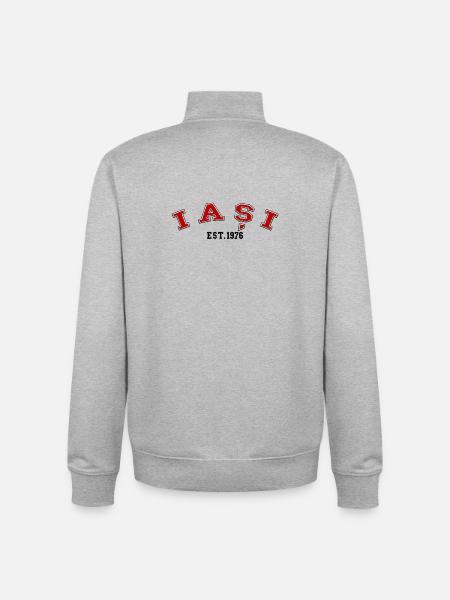 Iași Fondée en 1976 - Sweat zippé unisexe en coton bio Stanley/Stella - gris chiné