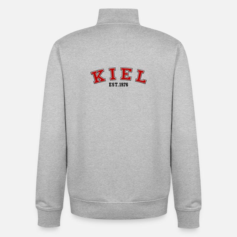 Kiel Fondée en 1976 - Sweat zippé unisexe en coton bio Stanley/Stella - gris chiné
